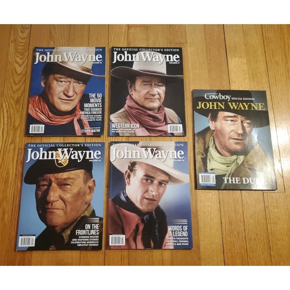 John Wayne Official Collectors Edition Magazine Lot Vol 16-19 & THE DUKE